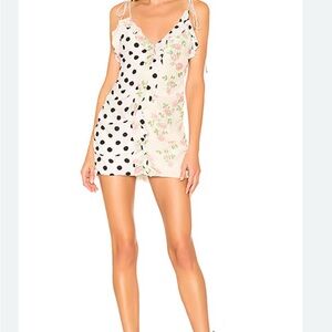 For Love and Lemons Mochi Shirred Mini Dress